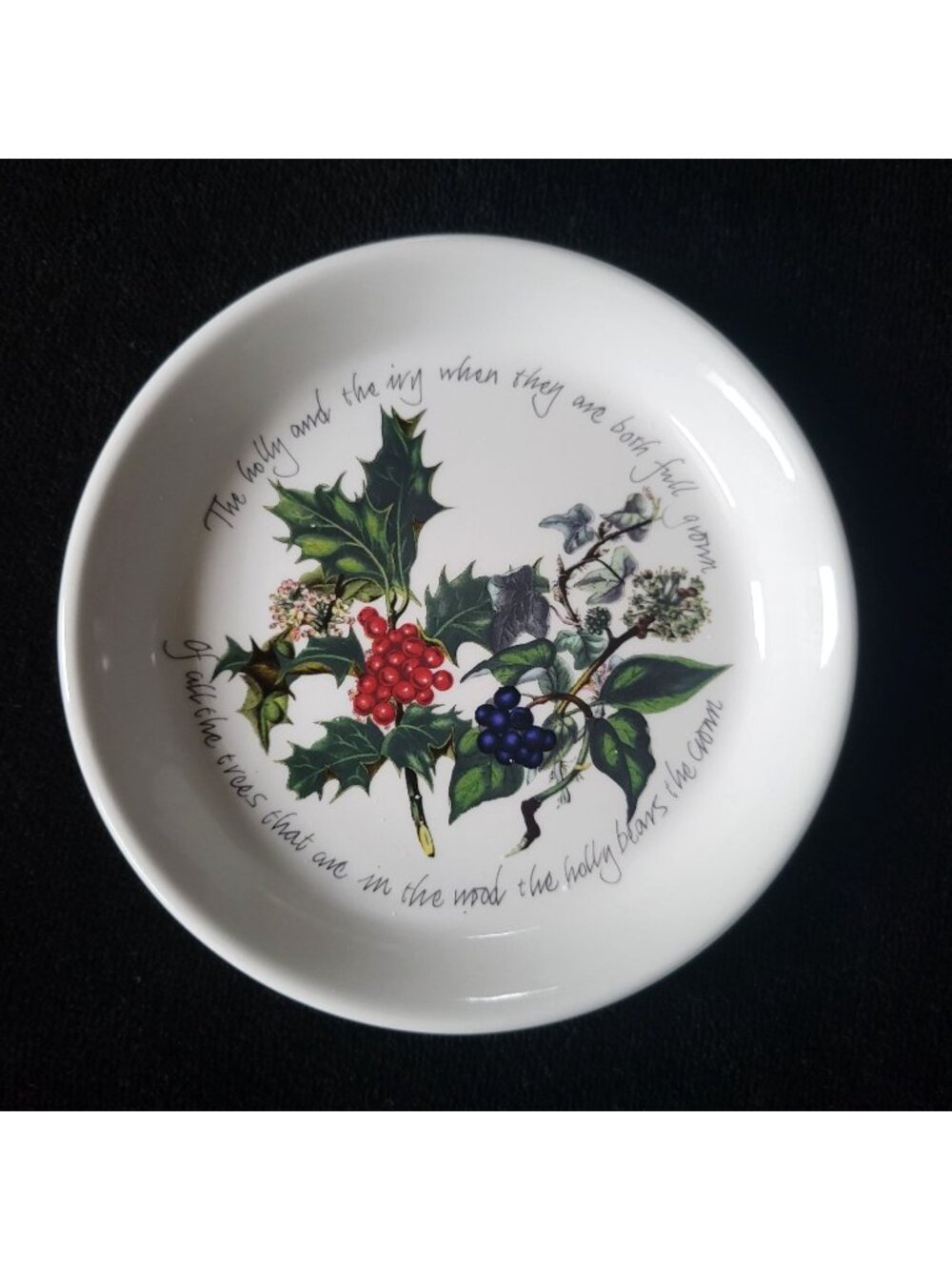 Portmeirion Christmas The Holly And The Ivy Coaster, Small Dish 4.625"